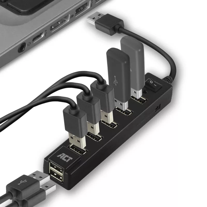 USB-jaotur ACT AC6215 480 Mbit/s Must