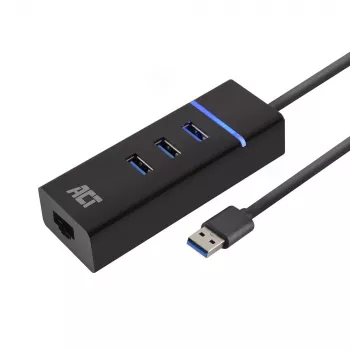 Dokkimisjaam ACT AC6310 USB 3.2 Gen 1 juhtmega ühendus must Ethernet