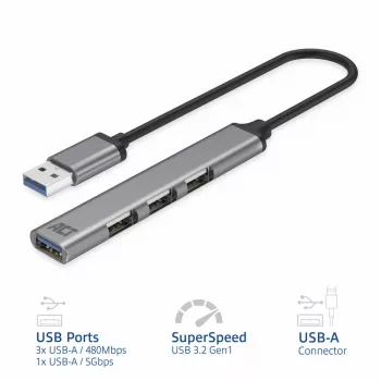 ACT AC6325 USB 3.2 Gen 1 Type-A Hub 5000 Mbit/s Hall
