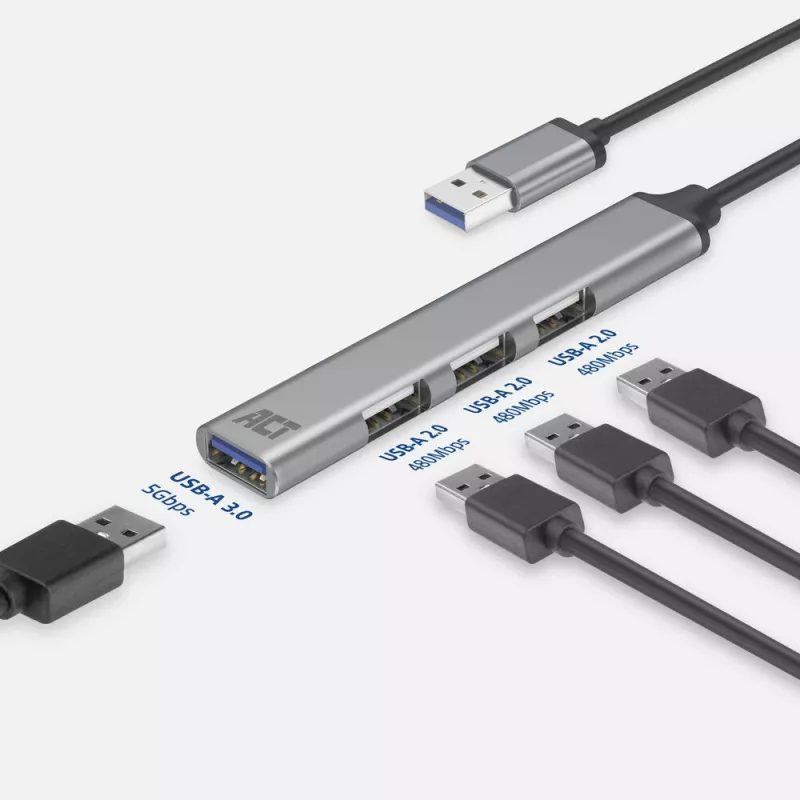 ACT AC6325 USB 3.2 Gen 1 Type-A Hub 5000 Mbit/s Hall