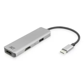 ACT USB-C 4K mitme pordiga adapter 2 HDMI monitorile, USB-A andmepordiga