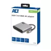 ACT USB-C mitmepordiadapter 1 HDMI monitori, 1x USB-A, PD läbipääsu jaoks