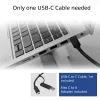 ACT USB-C dokkimisjaam 4K, 2 või 3 HDMI/DisplayPort monitorile, DisplayLink
