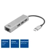 USB-C jaotur ACT AC7055 3x USB-A Gigabit Ethernet