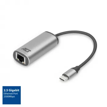 USB-jaotur ACT AC7081 USB-C 2500 Mbit/s Alumiinium