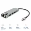 ACT USB-C 4K dokkimisjaam 1 HDMI monitorile, Ethernet, USB-A, PD läbivooluga