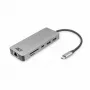 ACT USB-C 4K dokkimisjaam 1 HDMI monitori jaoks, Ethernet, USB-C, USB-A, kaardilugeja ja PD läbipääs