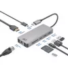 ACT USB-C 4K dokkimisjaam 1 HDMI monitori jaoks, Ethernet, USB-C, USB-A, kaardilugeja ja PD läbipääs
