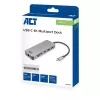 ACT USB-C 4K dokkimisjaam 1 HDMI monitori jaoks, Ethernet, USB-C, USB-A, kaardilugeja ja PD läbipääs