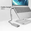 ACT USB-C 4K / 8K 30Hz dokkimisjaam 1 HDMI-monitori, 2,5 Gigabit Etherneti, USB-C 10Gbps, USB-A 10Gbps, 3,5 mm heli, PD läbivooluga