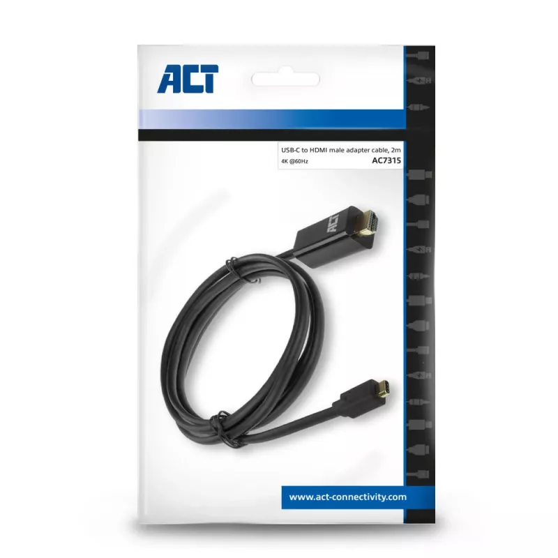 USB-C–HDMI-kaabel ACT AC7315 2 meetrit