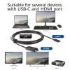 USB-C–HDMI-kaabel ACT AC7315 2 meetrit