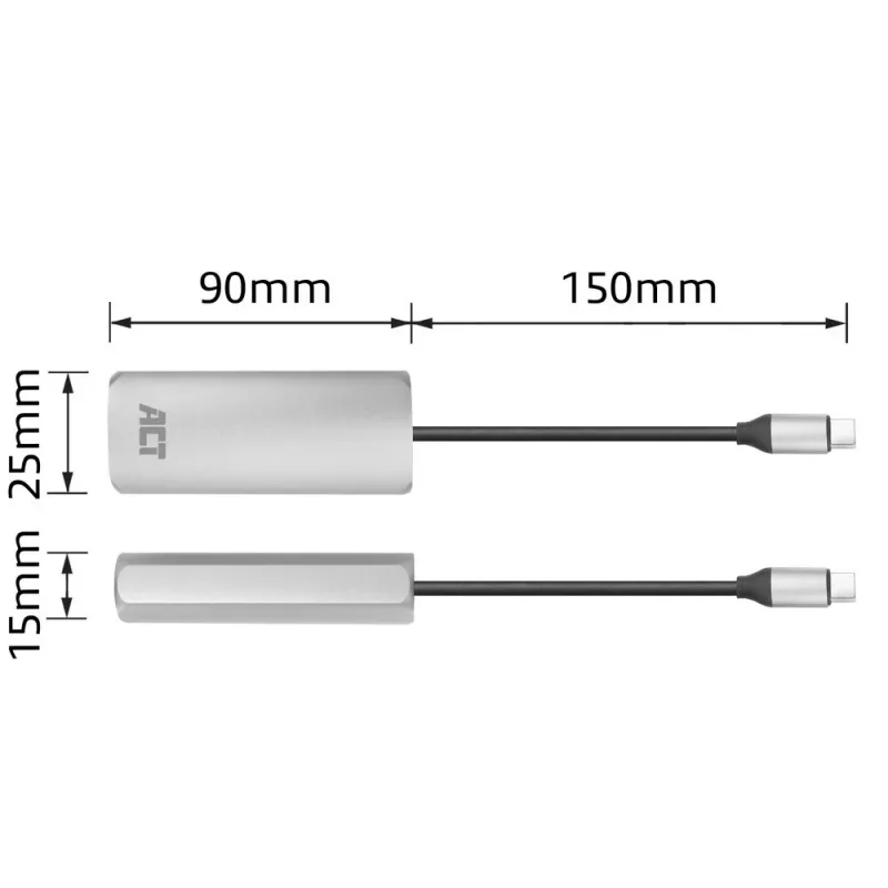 Võrgukaart ACT AC7335 Ethernet 1000 Mbit/s USB USB-C
