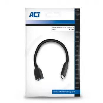 ACT USB 3.0 kaabel OTG USB-C isane USB-A emasele 0,2 m 5 Gbit/s