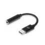 ACT AC7380 helikaabel, 0,11 m, 3,5 mm pistikupesa, USB USB-C pistik, must