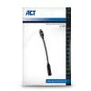 ACT AC7380 helikaabel, 0,11 m, 3,5 mm pistikupesa, USB USB-C pistik, must