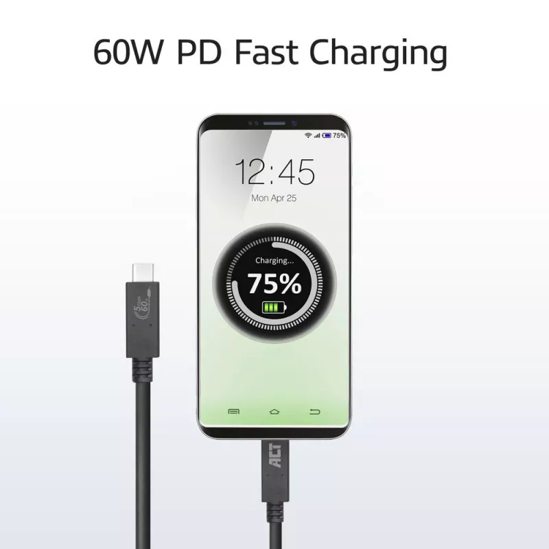 ACT USB 3.0 kaabel USB-C USB-IF sertifitseeritud 1 meeter 5 Gbit/s