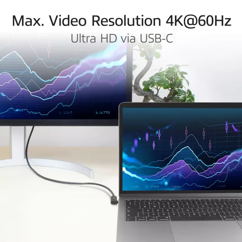 ACT USB 3.0 nurkkaabel USB-C 2 meetrit 5 Gbit/s Must