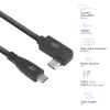 ACT USB 3.0 nurkkaabel USB-C 2 meetrit 5 Gbit/s Must