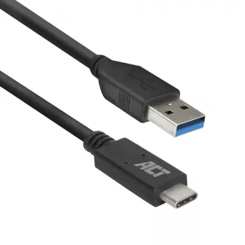 ACT USB 3.0 kaabel USB-A to USB-C 2 meetrit 5 Gbit/s Must