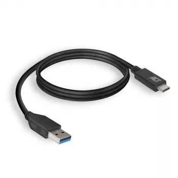 ACT USB 3.0 kaabel USB-A to USB-C 2 meetrit 5 Gbit/s Must