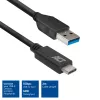 ACT USB 3.0 kaabel USB-A to USB-C 2 meetrit 5 Gbit/s Must