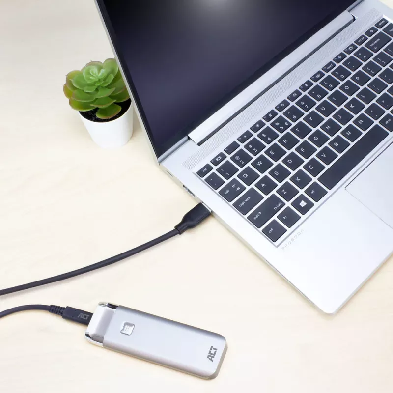 ACT USB 3.0 kaabel USB-A to USB-C 2 meetrit 5 Gbit/s Must