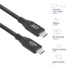 ACT USB4 20Gbps 240W USB USB-C kaabel 1 meeter must