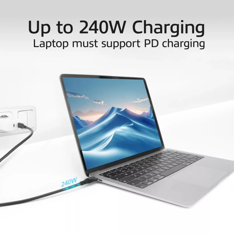 ACT USB4 20Gbps 240W USB USB-C kaabel 1 meeter must