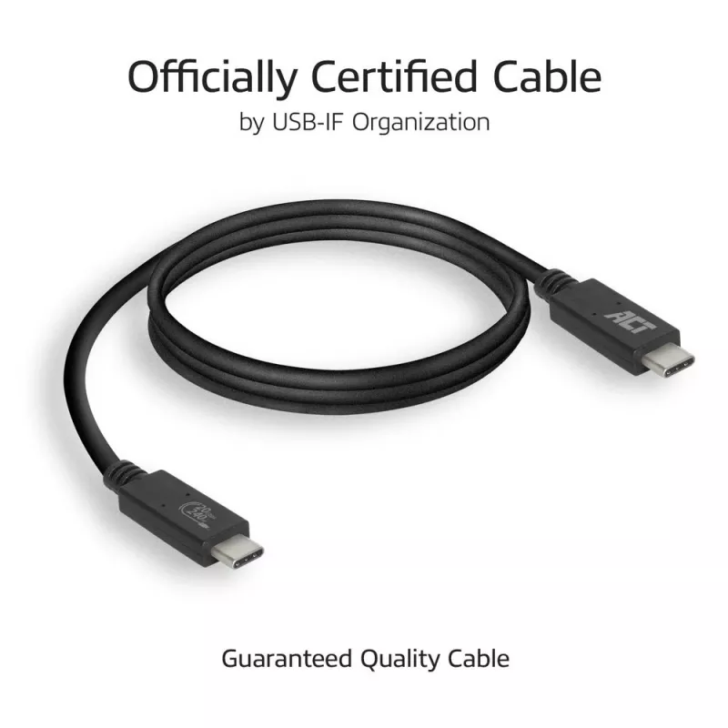ACT USB4® 20Gbps kaabel, USB-C, USB-IF sertifitseeritud, 1 meeter