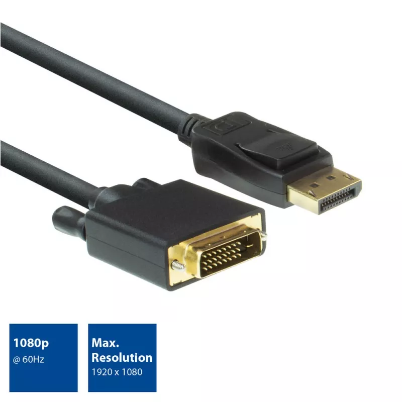 DisplayPort-DVI-adapterkaabel ACT AC7505 1,8 m
