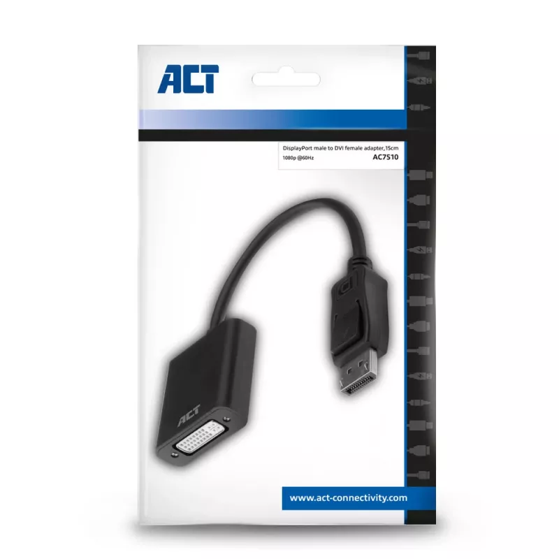 ACT DisplayPort isane-DVI emane adapter 0,15m AC7510