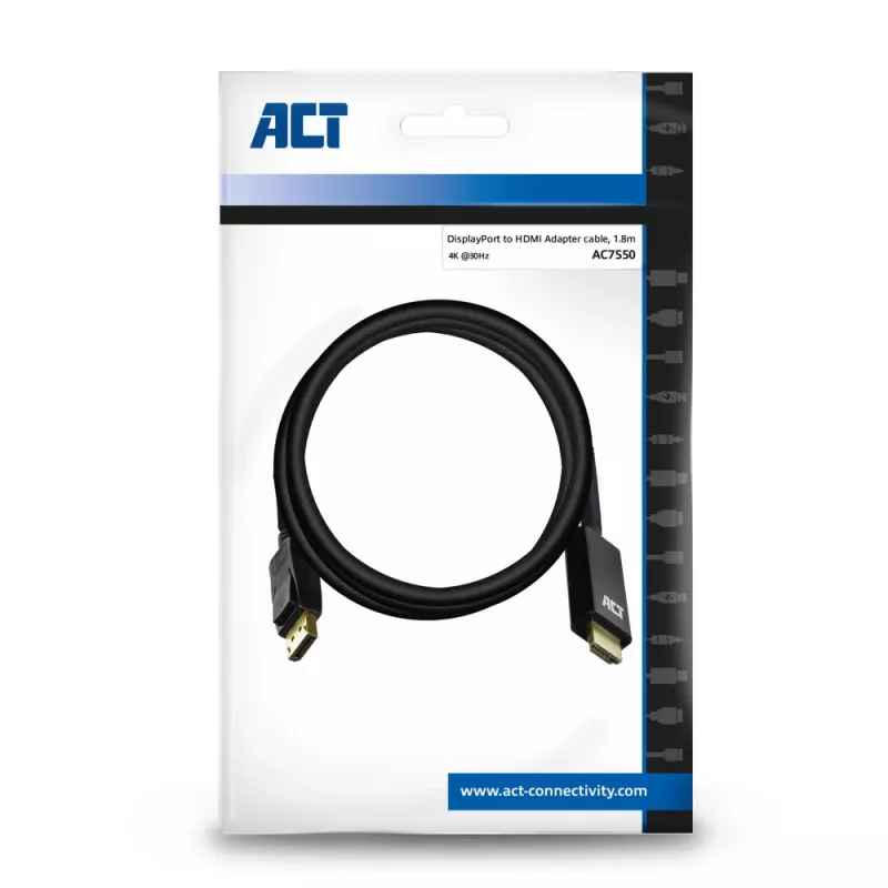 DisplayPort-HDMI-adapterkaabel ACT AC7550 1,8 m