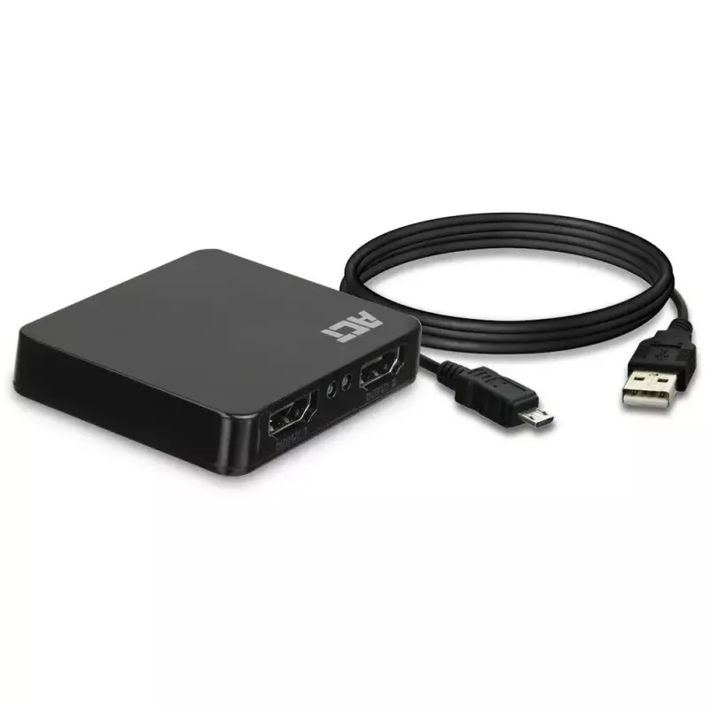 ACT 4K HDMI 1.4 jaotur, 2 porti, 3840 x 2160 pikslit, must