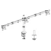 ACT Kolmekordne monitorihoob Klamber/poldikinnitus 30 kg 13-27 tolli