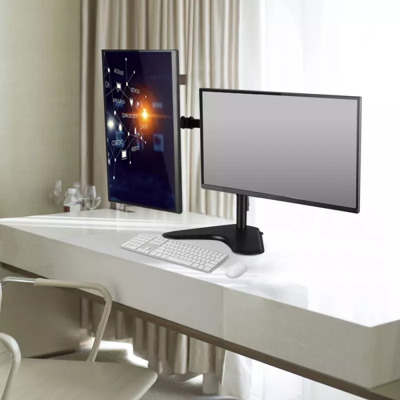 ACT vabalt seisev topeltmonitori hoidik AC8320, max kaal 16 kg, min ekraan 33 cm, max ekraan 81,3 cm