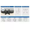 ACT vabalt seisev topeltmonitori hoidik AC8320, max kaal 16 kg, min ekraan 33 cm, max ekraan 81,3 cm