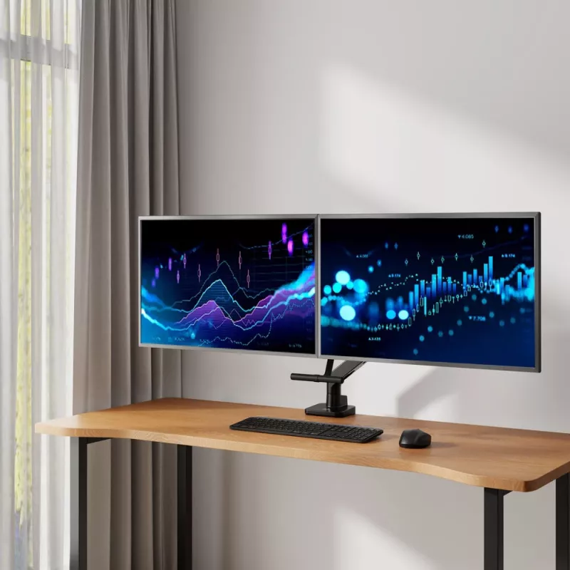 ACT monitori käsi 32 tolli kontori premium, gaasivedru, ristlatt, 2 monitori