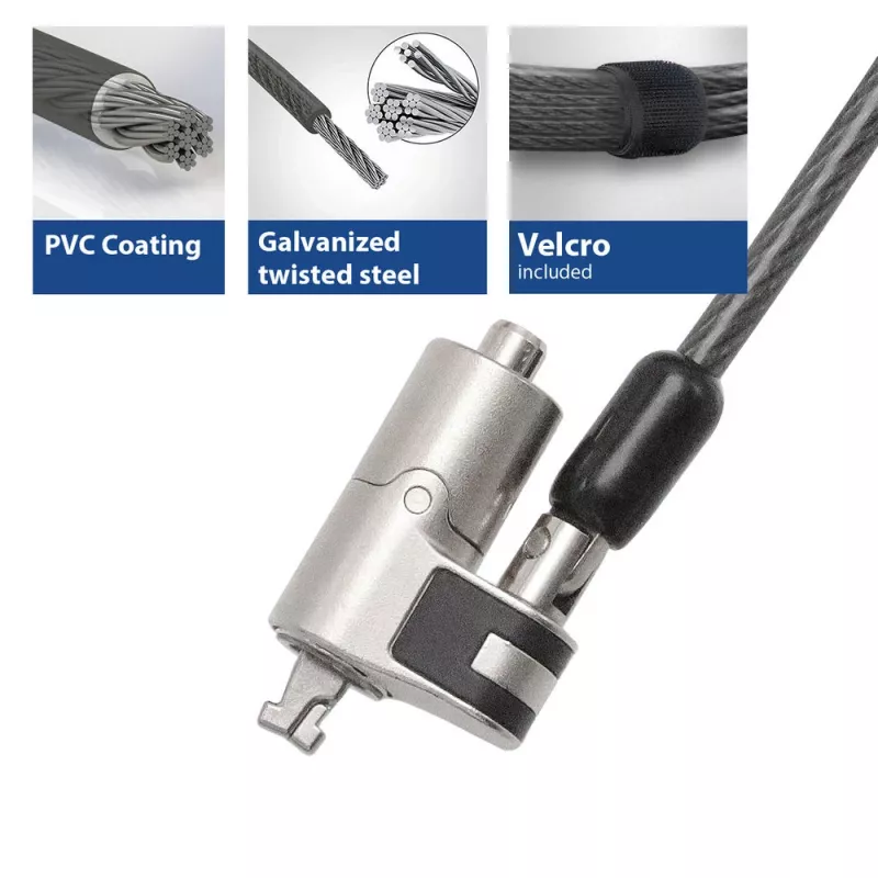 Sülearvutilukk ACT AC9030 Metallic Round Key 2m kaabel