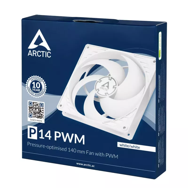 ARCTIC P14 PWM rõhuoptimeeritud 140 mm ventilaator PWM-iga