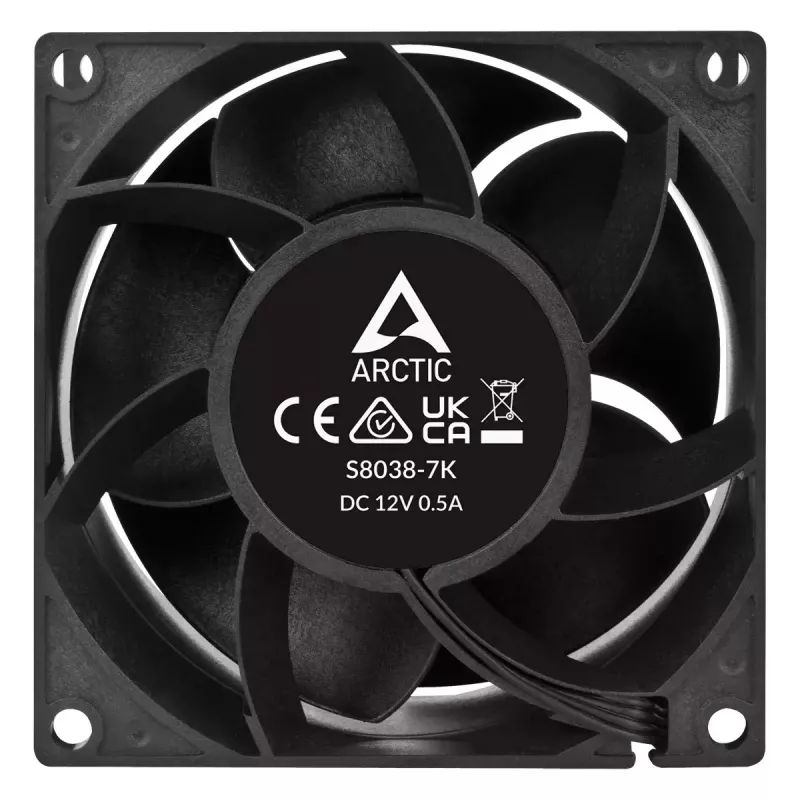 Ventilaator ARCTIC S8038-7K 80 mm õhuvool 118,93 m³/h kahe kuullaagriga