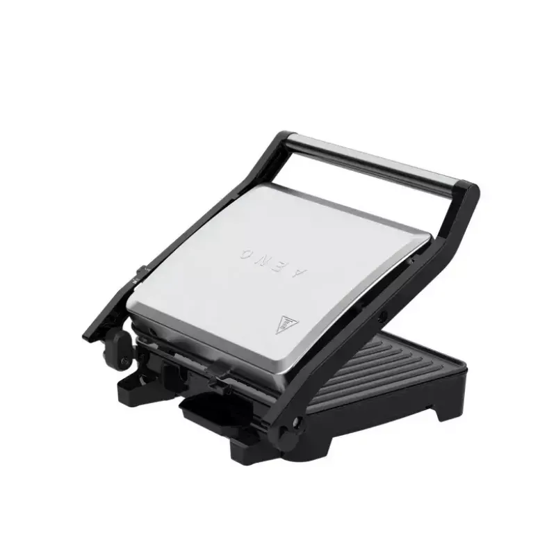 Kontaktgrill AENO EG2 — 2000 W, ristkülikukujuline, roostevaba teras/must, 345×327 mm
