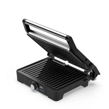 Kontaktgrill AENO EG2 — 2000 W, ristkülikukujuline, roostevaba teras/must, 345×327 mm
