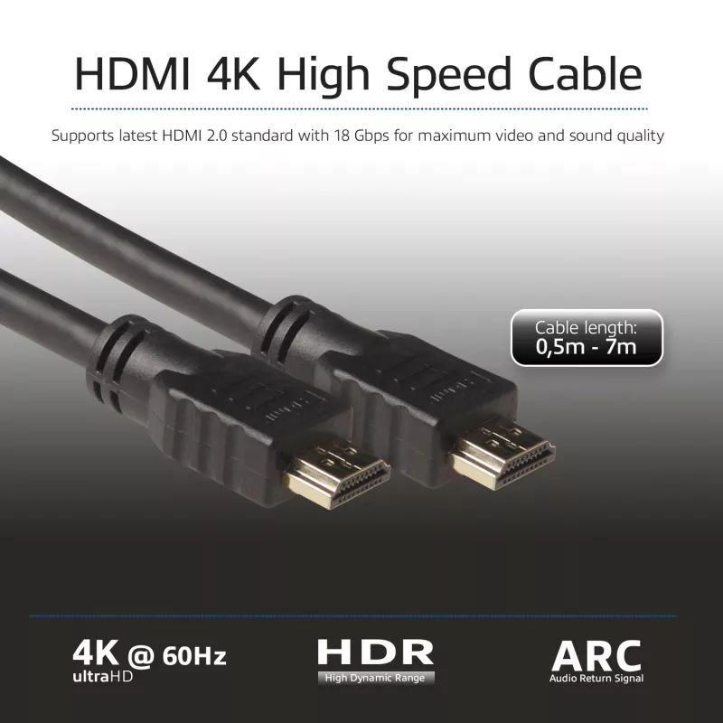 ACT 1 meeter kiire kaabel v2.0 HDMI-A-pistik - HDMI-A-pistik (AWG30)
