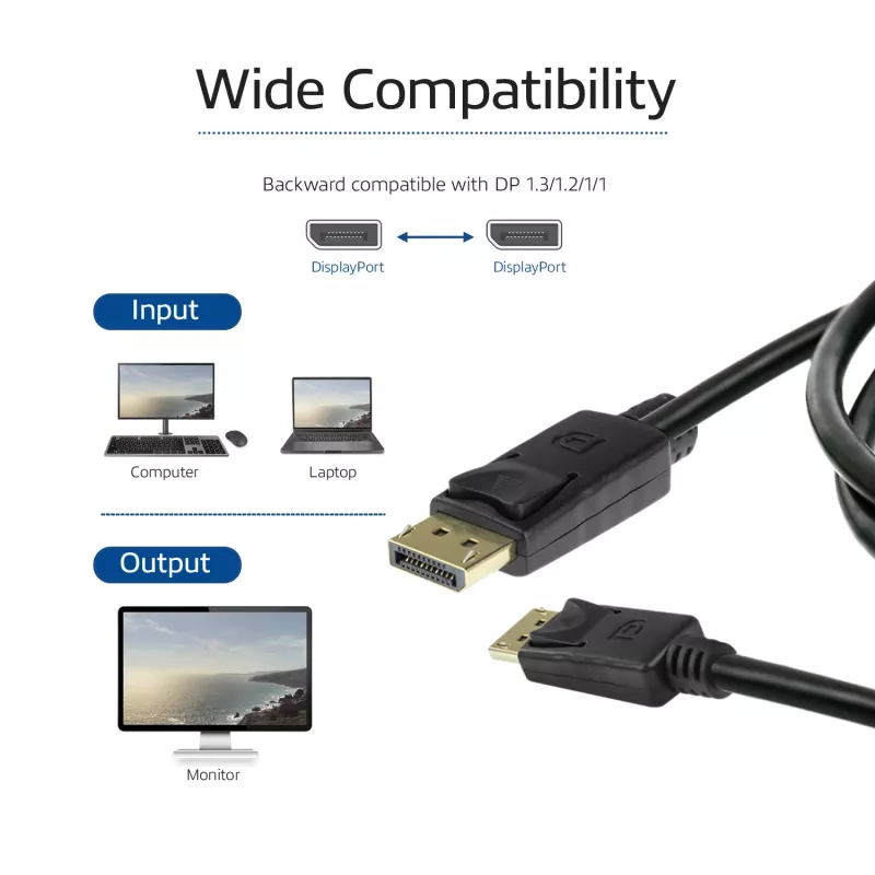 ACT 1 meetri DisplayPort 1.4 kaabel 8K isane - isane
