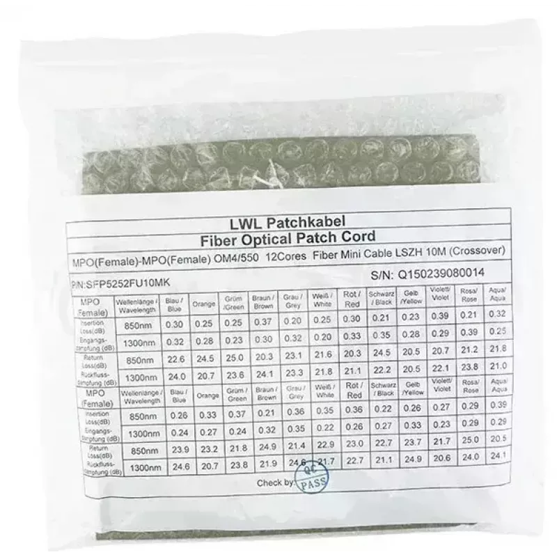 Fiiberoptiline kaabel BlueOptics AV28-BO 15 m LC/APC OM4 MPO