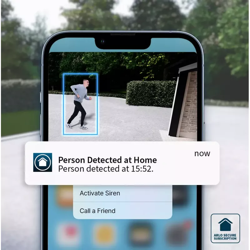 Video uksekell Arlo Essential 2K Valge 1944p 180° vaateväli
