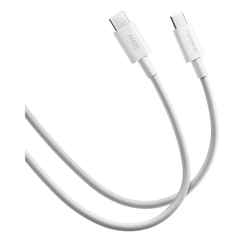 USB-C–USB-C kaabel Xiaomi BHR087KGL 1 m, USB 2.0, 0,48 Gbit/s, valge