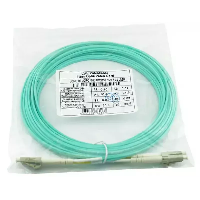 Fiiberoptiline kaabel BlueOptics BK842A 30 m LC OM3 Aqua