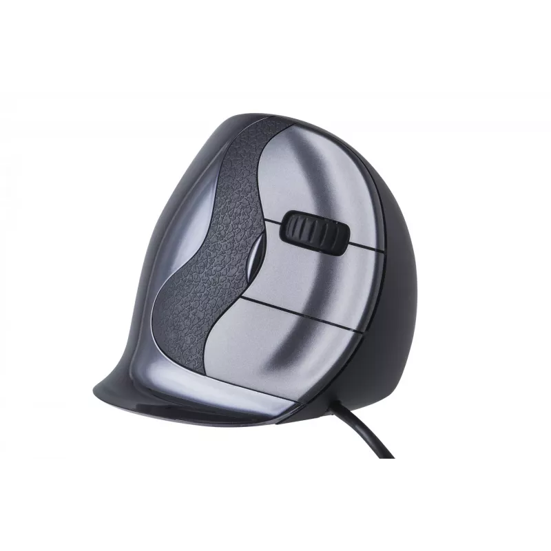 BakkerElkhuizen Evoluent D väike, paremakäeline, vertikaalne disain, laser, USB Type-A, 3200 DPI, must